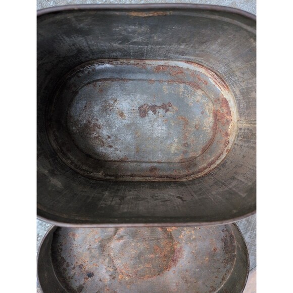 Vintage/Antique Aluminum Railroad  Miner Lunch Box Pail  Primitive Country Decor - Picture 7 of 8